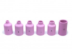 Nozzles gas standard lens TIG-torch WP-17, WP-18, WP-26
ceramic №4, №5, №6, №7, №8, №12 length 42 mm