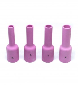 Nozzles gas lens long, TIG-torch WP-17, WP-18, WP-26, ceramic, length 76 mm №5, №6, №7, №8 54NL-series
