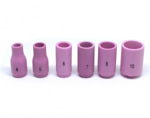 Nozzles 13N-series TIG-torch WP-9, WP-17, WP-18, WP-20, WP-26  №4, №5, №6, №7, №8, №10 length 26 mm ceramic
